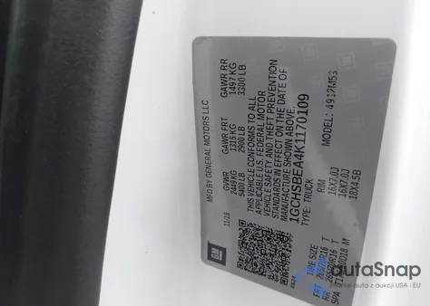 2019 Chevrolet Colorado Wt from USA, damaged, VIN 1GCHSBEA4K1170109